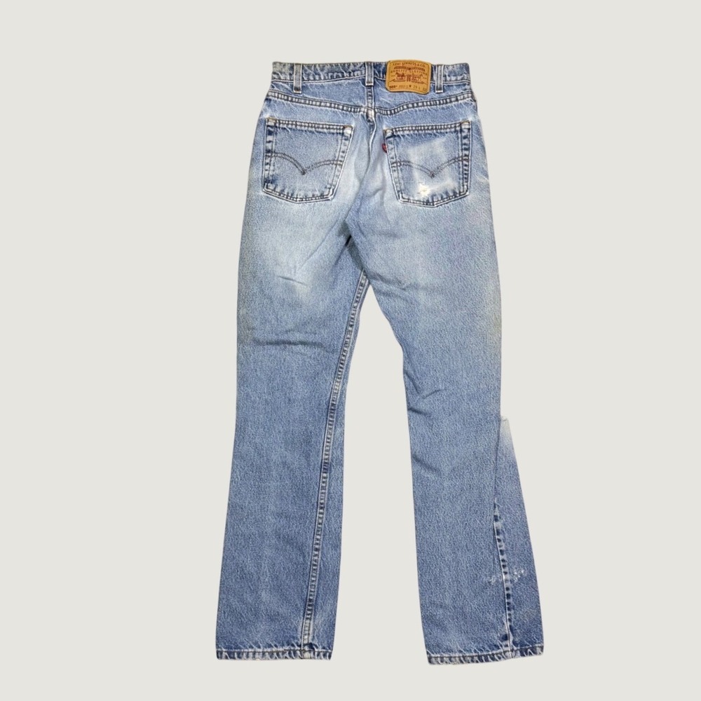 Vintage Levis 505 Regular Fit Straight Leg Jeans Light Wash USA Made 29x32
